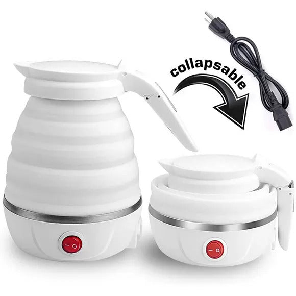 Fast Water Boiling 600 Ml Portable Kettle Quickly Silicone  Foldable Electric Sports Bottle