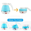 Fast Water Boiling 600 Ml Portable Kettle Quickly Silicone  Foldable Electric Sports Bottle