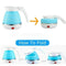 Fast Water Boiling 600 Ml Portable Kettle Quickly Silicone  Foldable Electric Sports Bottle