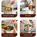 Stainless Steel Deep Fryer Pot With Strainer – Frying Pan – 1200ml Oil Capacity