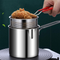 Stainless Steel Deep Fryer Pot With Strainer – Frying Pan – 1200ml Oil Capacity